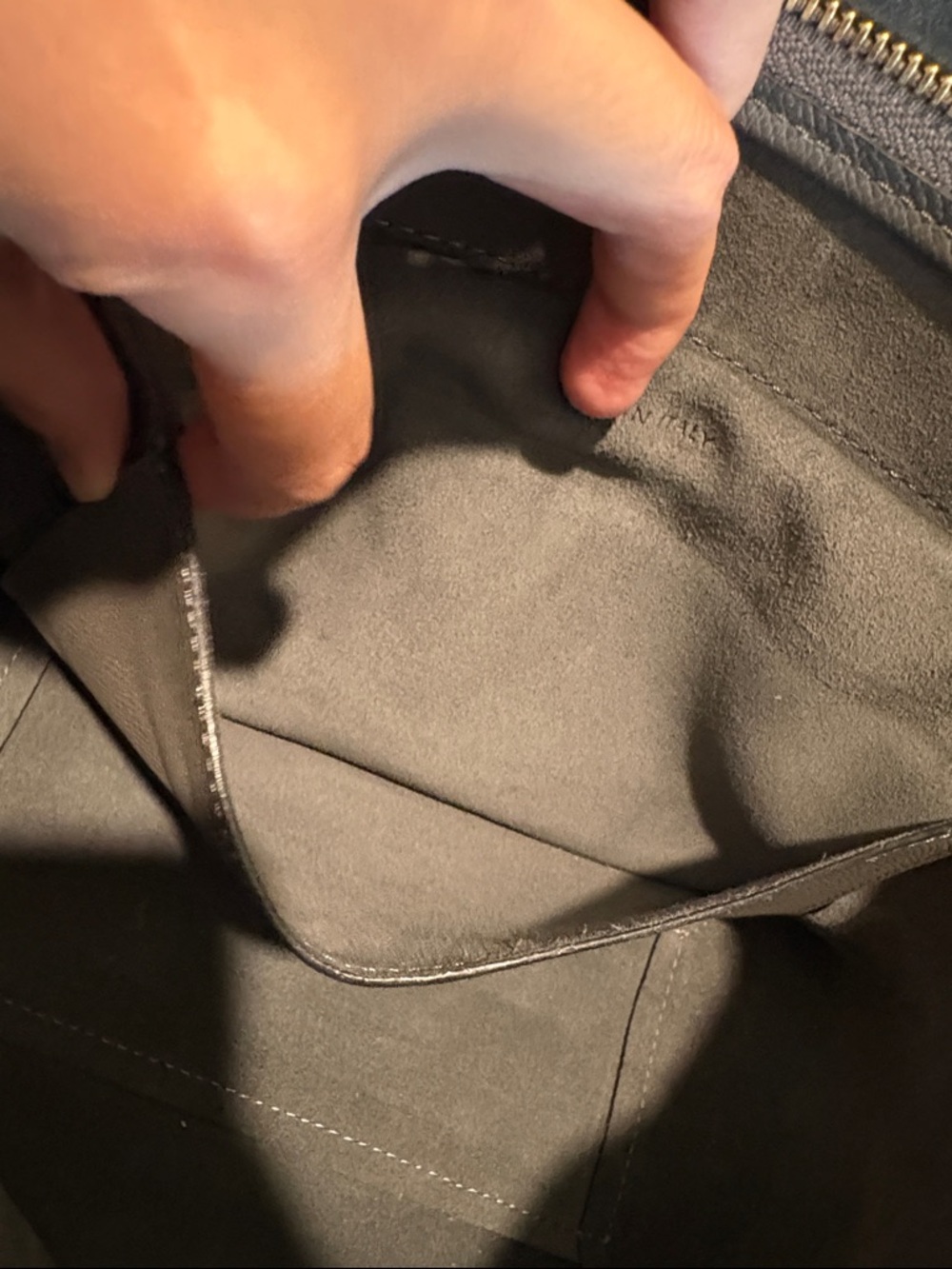 Celine Mini Belt Gray Leather Satchel with Top Handle - Picture 12 of 15